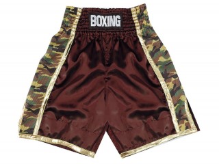Shorts de boxeo personalizados : KNBSH-034-Maroon